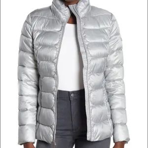 Via Spiga Stand Collar Packable Puffer Jacket